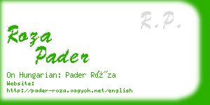 roza pader business card